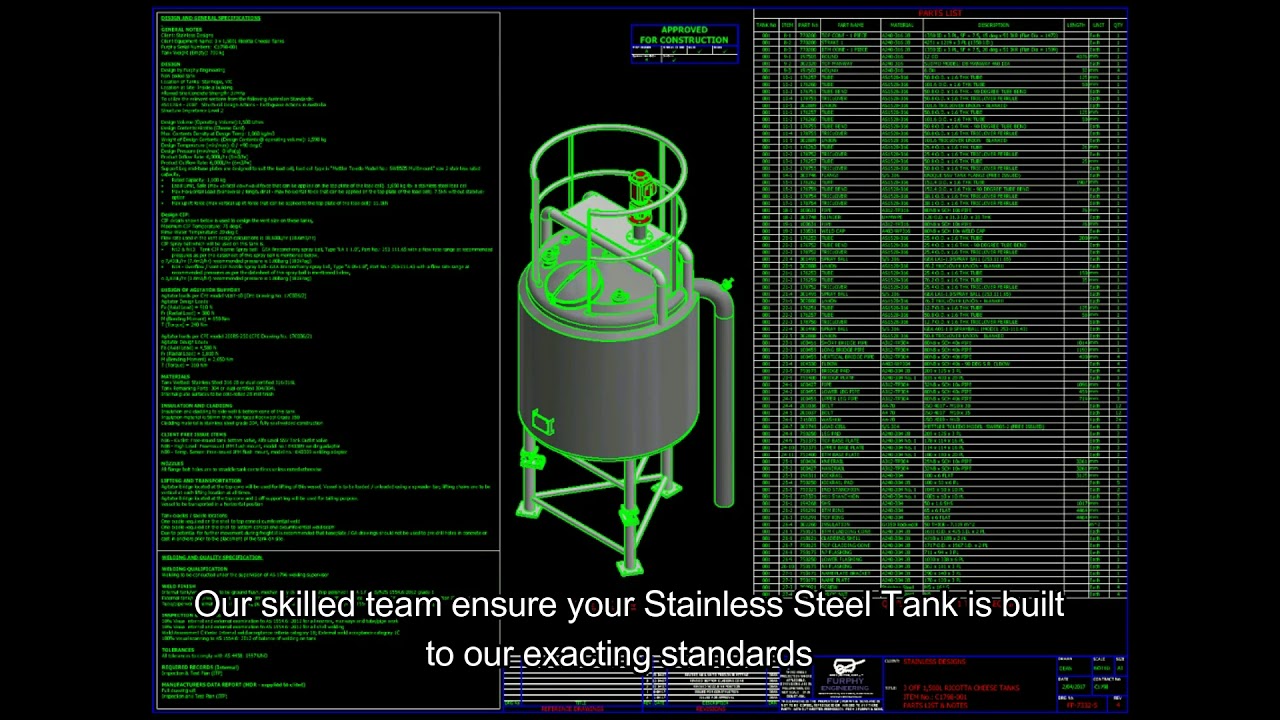 CAD Animation Stainless Steel Tank