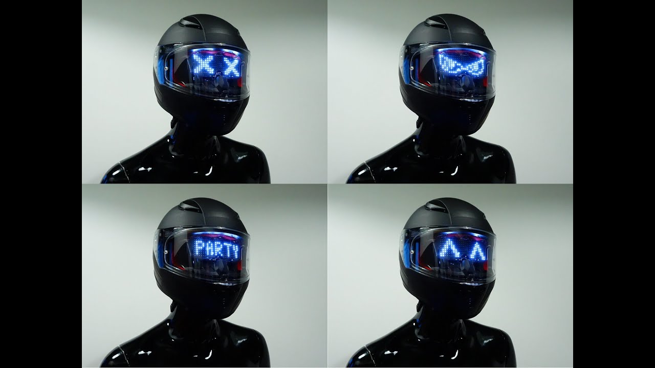 Wrench mask LED Motorcycle Helmet Chamion glass