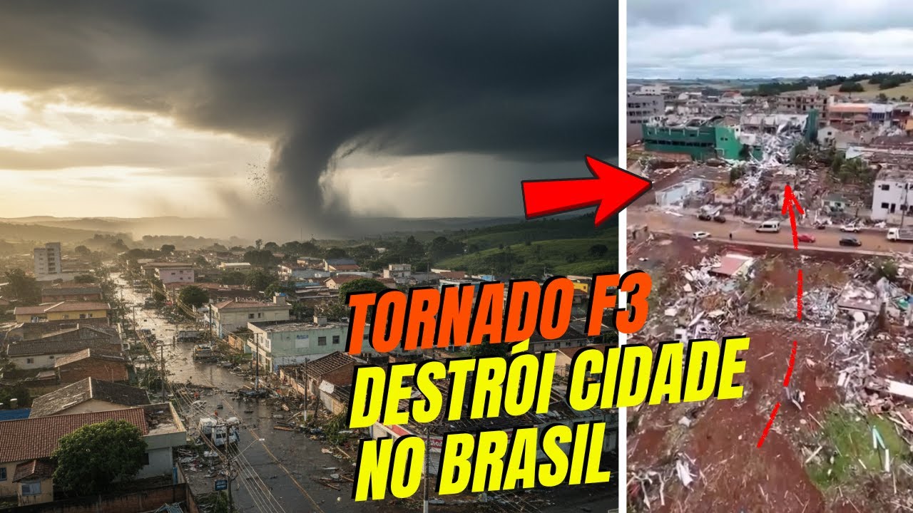 TORNADO F3 destrói 90% de Rio Bonito do Iguaçu (Paraná): CONFIRMADO POR METEOROLOGISTAS!