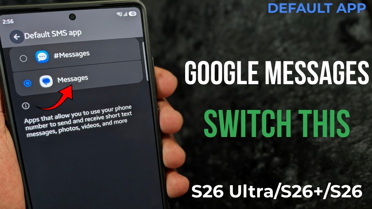 How to Set a Google Message as Default Messaging App in Samsung S26 Ultra, S26 Plus, S26
