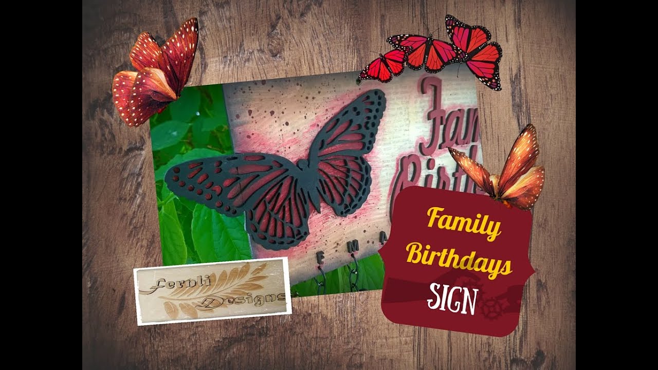 DIY Tutorial: Mixed media Family Birthdays Sign - Fernli Designs DT project of March