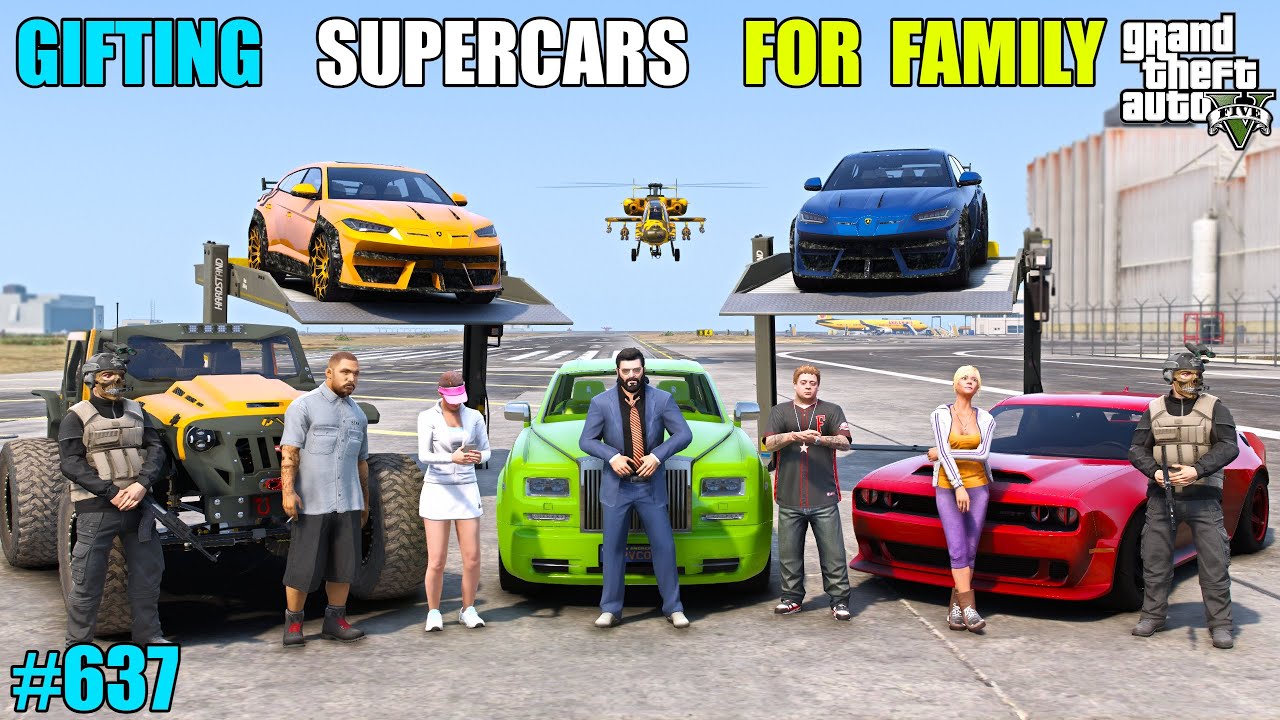 GTA 5 : GIFTING SUPERCARS FOR MICHAEL'S FAMILY | GTA 5 GAMEPLAY #637