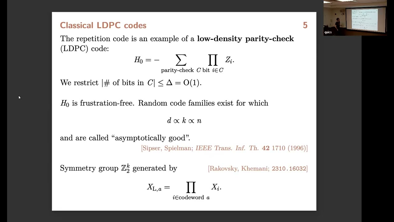 Andrew Lucas: Quantum codes as robust phases of matter