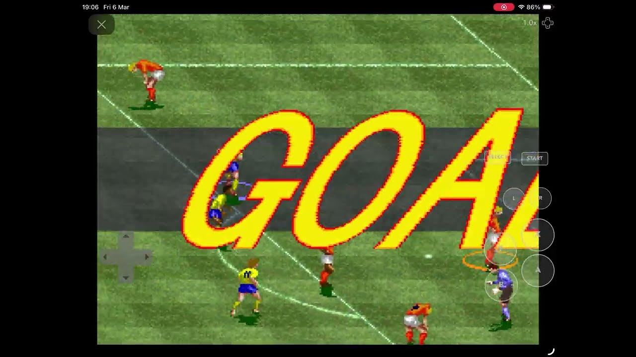 International Super Star Soccer 1994 NES Sweden vs Scotland, No foul rules