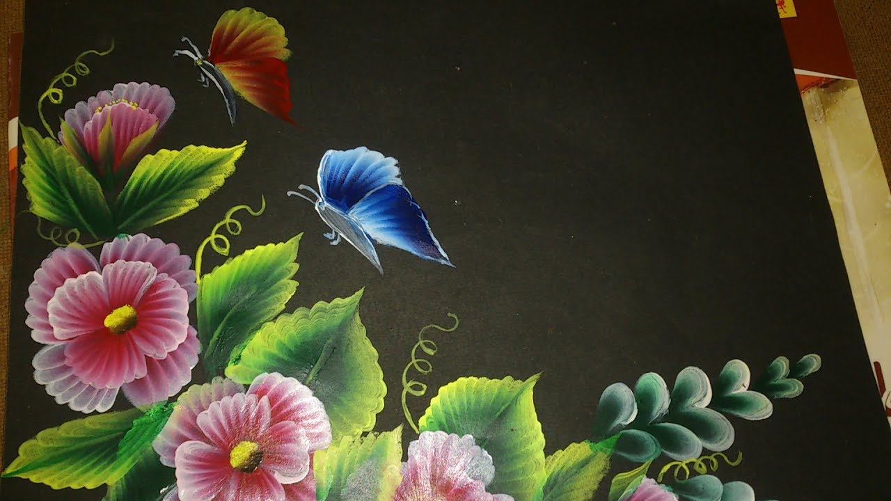Painting. One stroke painting. One stroke painting techniques for beginners..