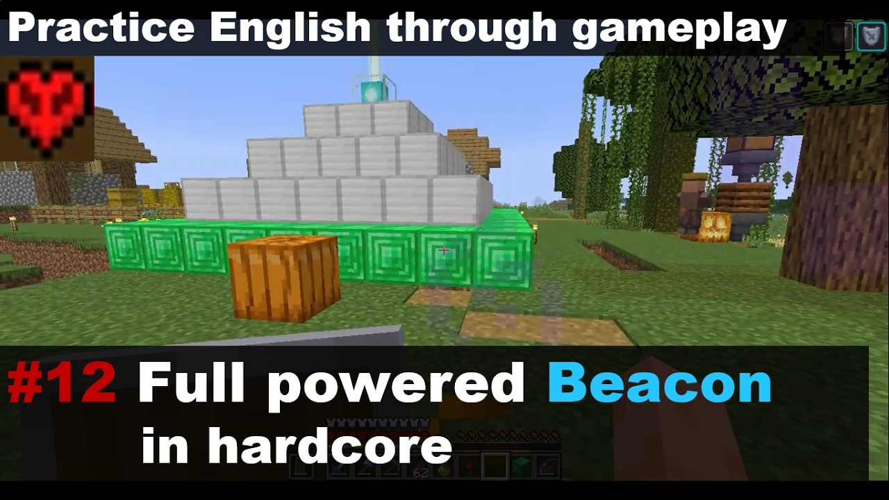 #12 Minecraft hardcore gameplay / マイクラ英語実況
