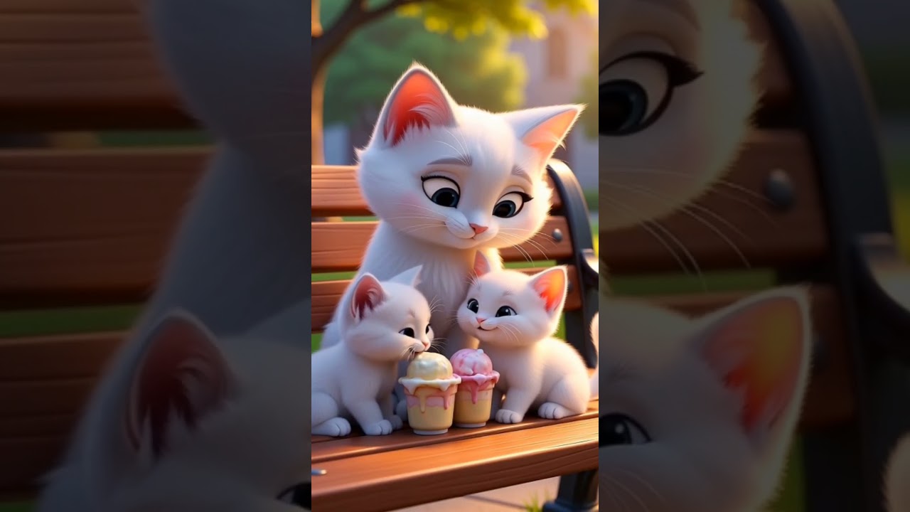 Ice Cream Sharing | Cute Cat Family Short Story | Wholesome Animation