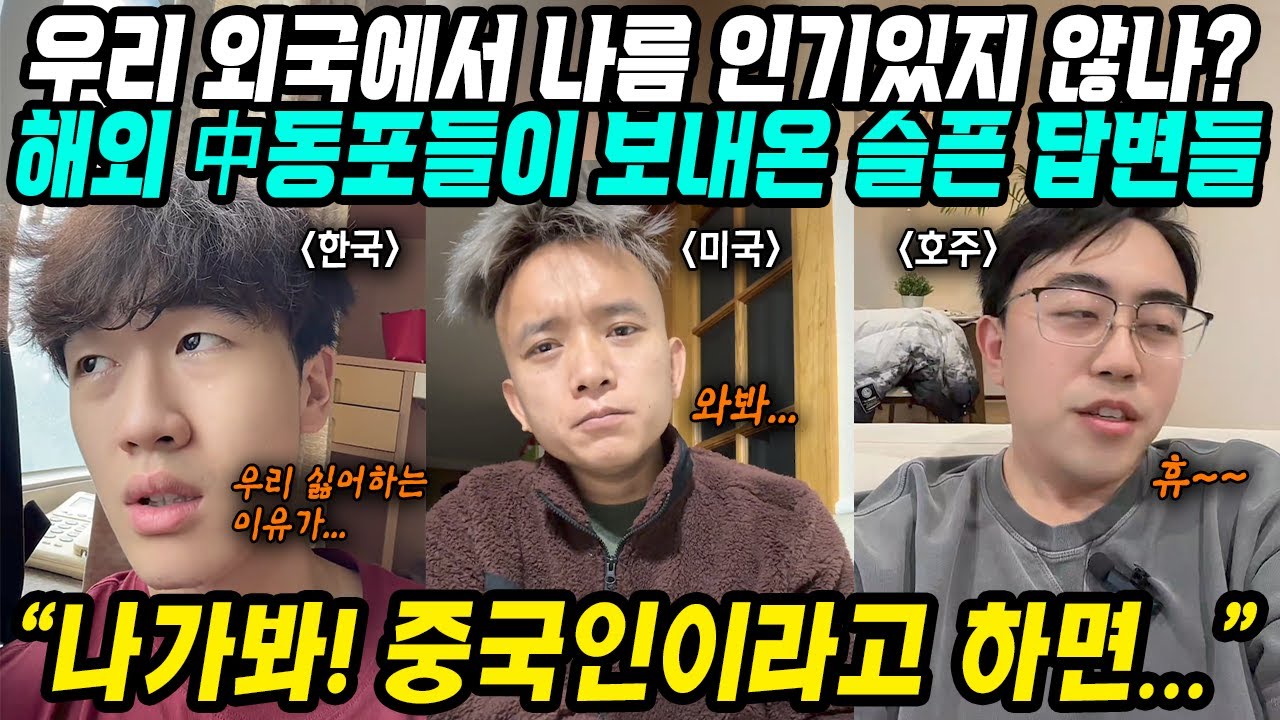 중국반응│샤오펀홍들의 중뽕 애국주의 넘치는 영상들 중화사상에 지친 중국인들│해외 중국동포들이 보내온 슬픈 답변들│중국인 해외서 인기 많아~ 나가봐! 중국인이라고 하면│중국어로[路]
