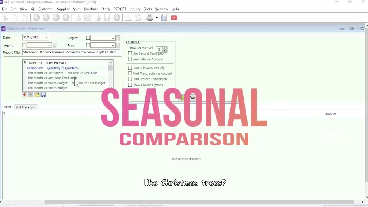 SQL Account &ndash; Profit & Loss Statement