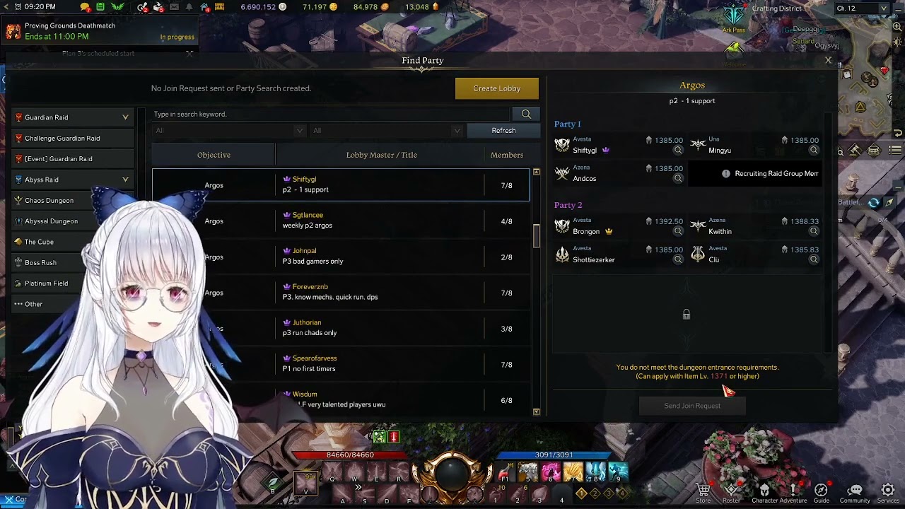 Lost Ark When You Try To Find An Argos Party As A Support...