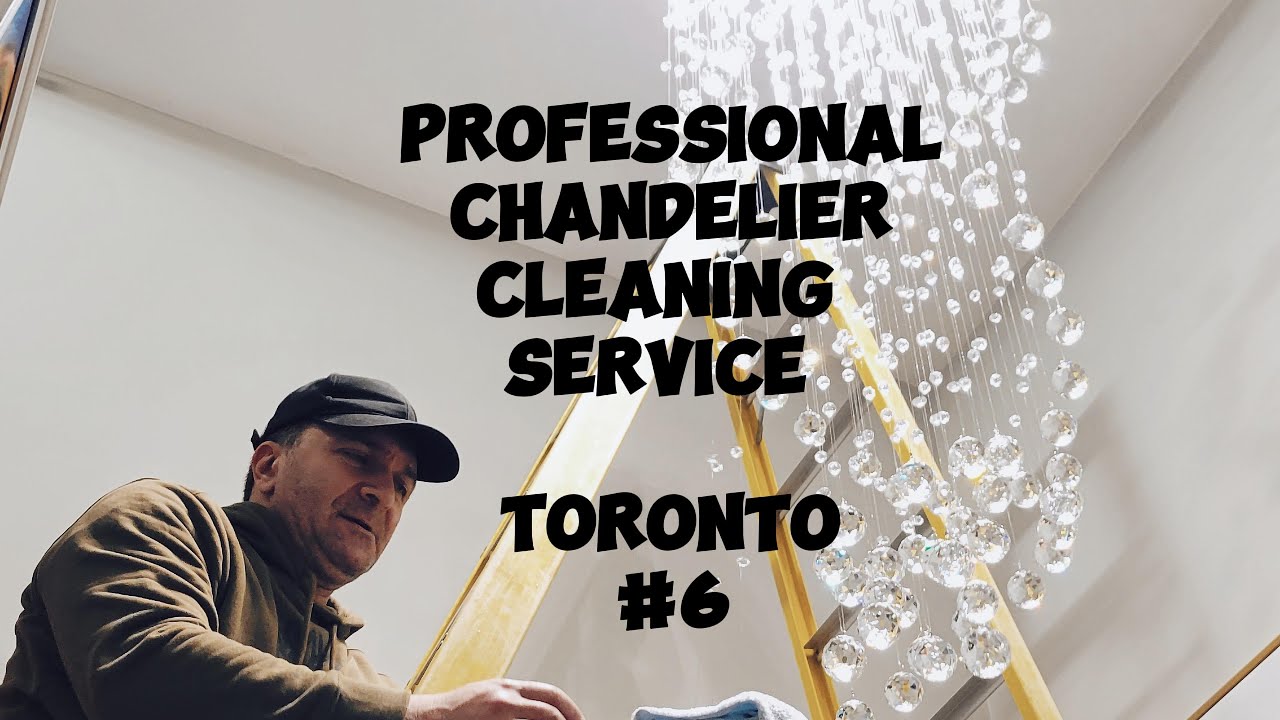 professional before and after Chandelier cleaning video, Toronto, video #6