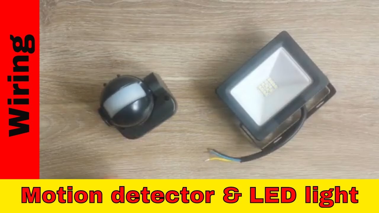 PIR motion sensor and garden LED light wiring.