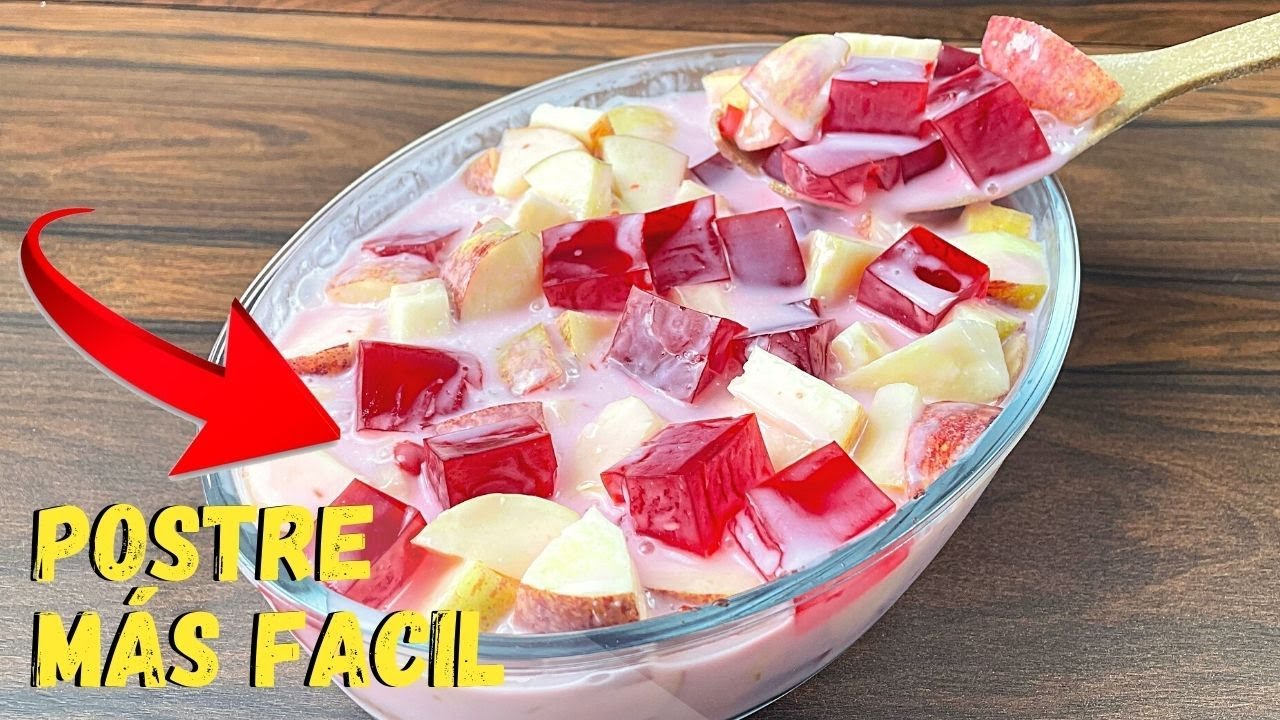 Postre con Gelatina y Manzana
