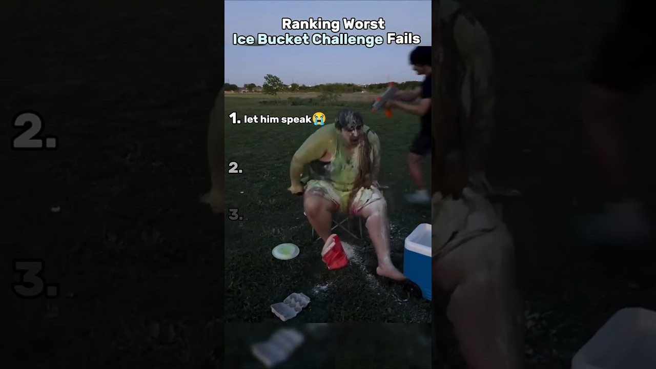 Ranking Ice Water Bucket Challenge Fails #trend #trending #youtubeshorts #ranking