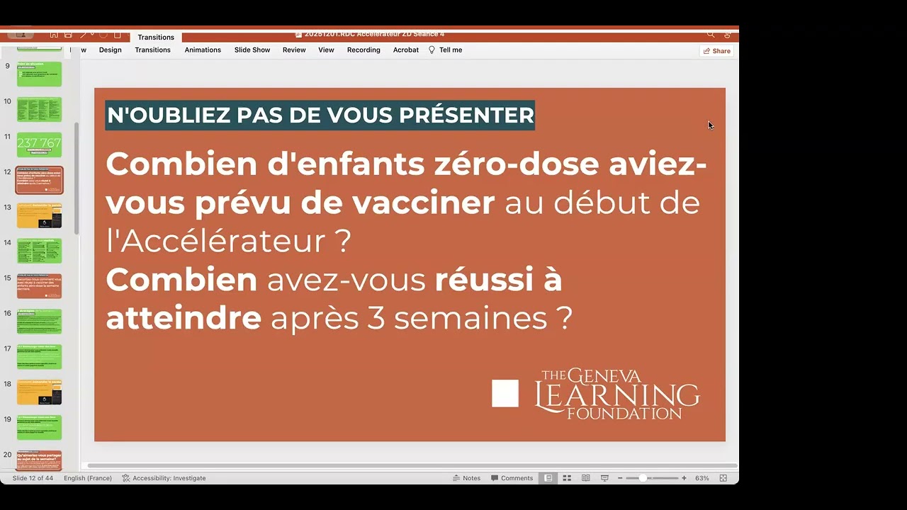 Séance 4 Accélérateur d'impact zéro-dose (1 décembre 2025)