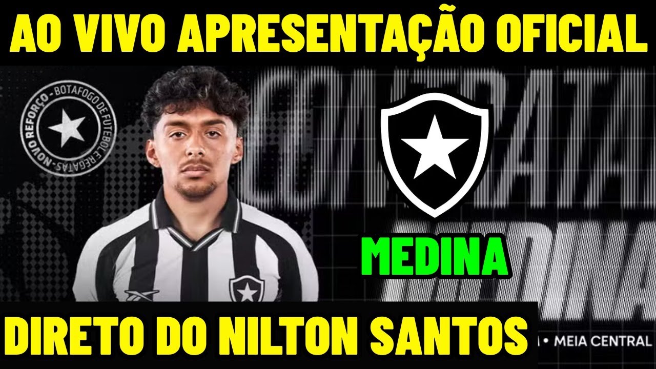 COLETIVA DE APRESENTAÇÃO DO MEDINA AO VIVO - DIRETO DO NILTON SANTOS - COLETIVA DO BOTAFOGO