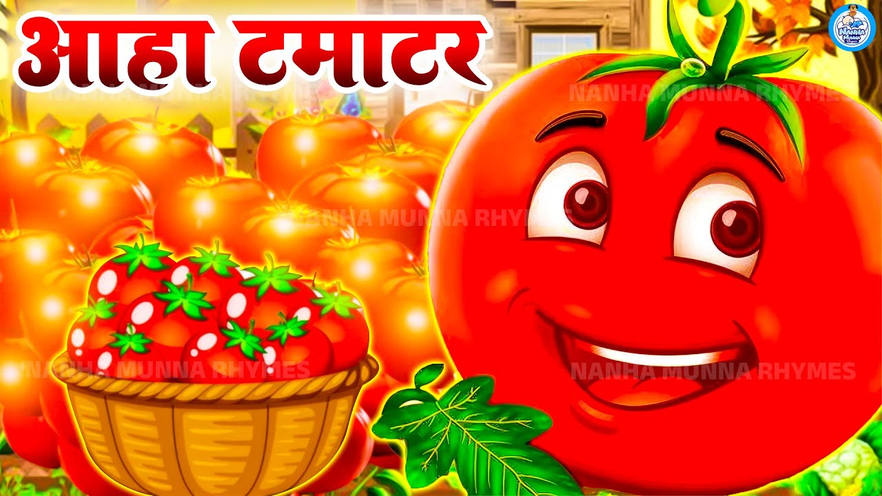 आहा टमाटर - Aaha Tamatar Bade Mazedar | Hindi Nursery Rhymes And Kids Song | Nanha Munna Rhymes