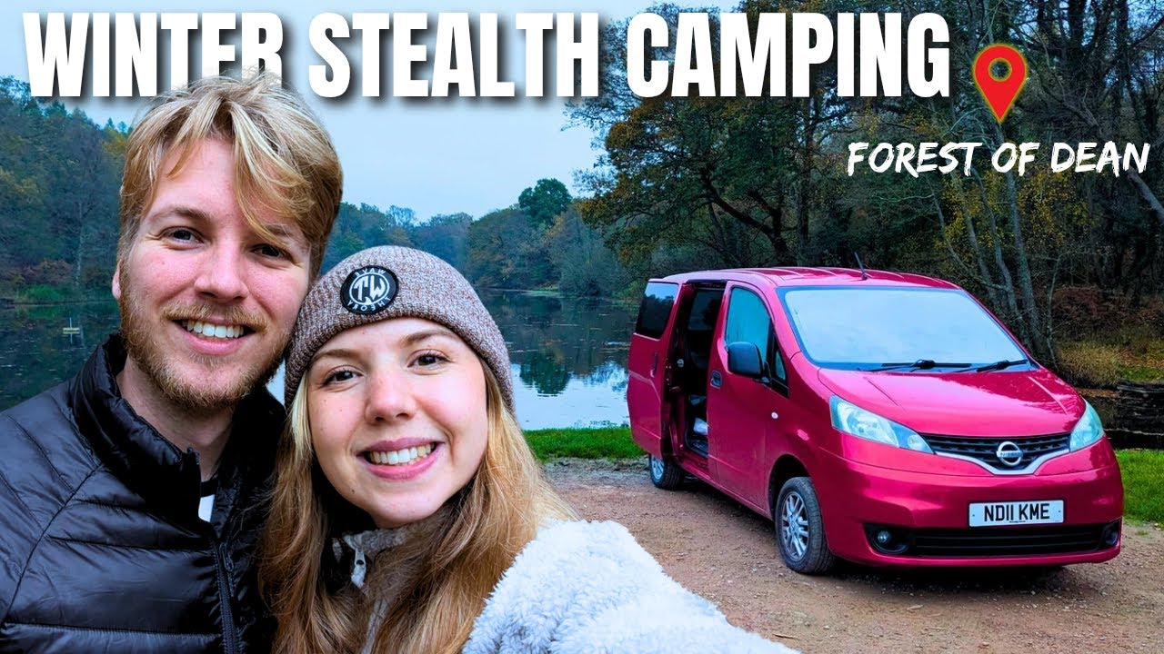 WINTER stealth camping in our unfinished van (In the Forest of Dean)