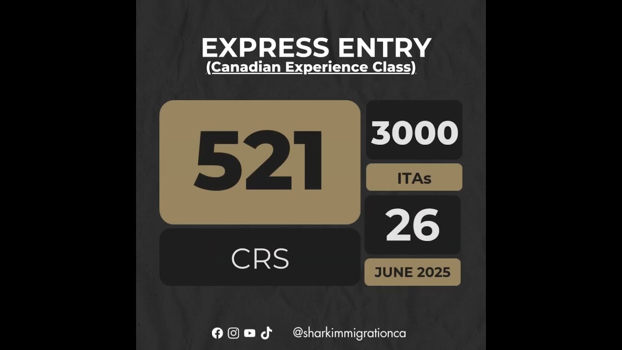 📢 Express Entry Draw Update &ndash; June 26, 2025 🇨🇦  #canadaimmigration #immigration #canadapr