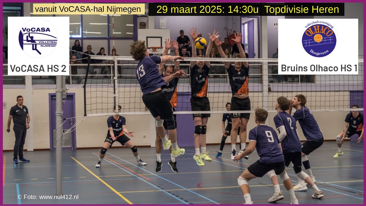 VoCASA H2 - Bruins Olhaco H1 (29 mrt 2025) Full Match, Topdivisie Heren Volleybal