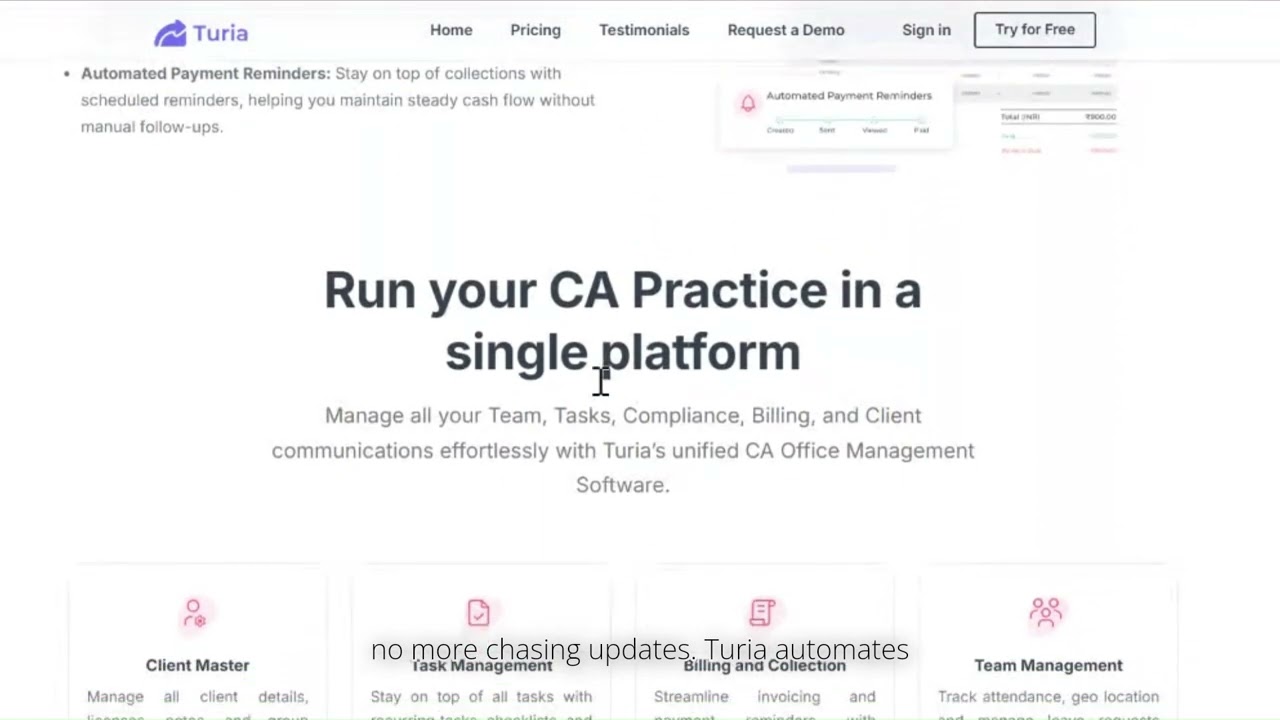 Turia &ndash; Simplified Practice Management Software for CAs