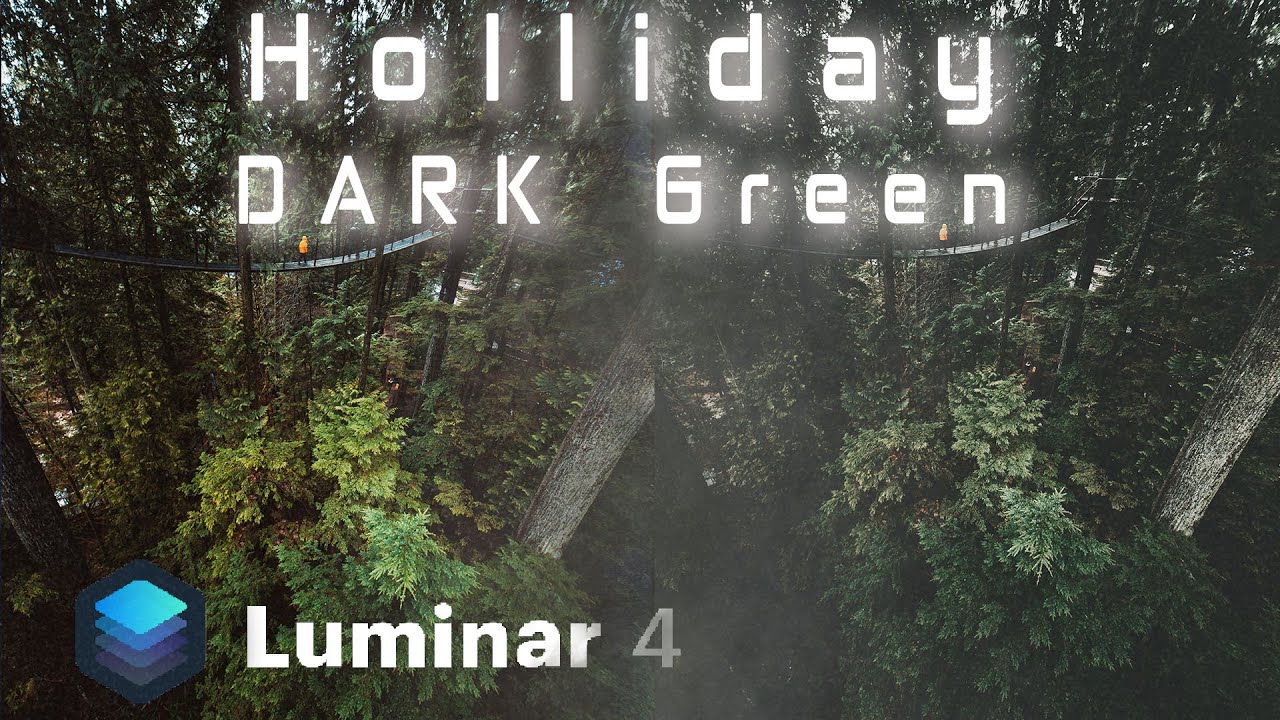 Luminar 4 Look Holliday Green Moody zum nachmachen