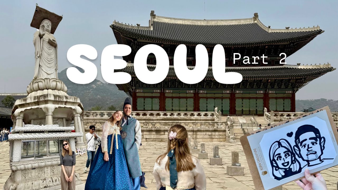 Seoul, South Korea vlog part 2 Gyeongbokgung palace, Jongno district, Lotte Tower, Starfield Library