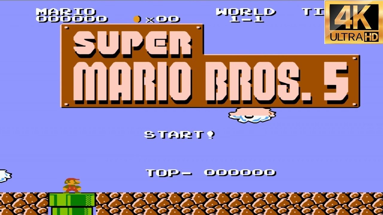 Super Mario Bros. 5 - The Missing Stages. 5 ROM Hack 2020 (NES) Videojuegos 4K Walkthrough