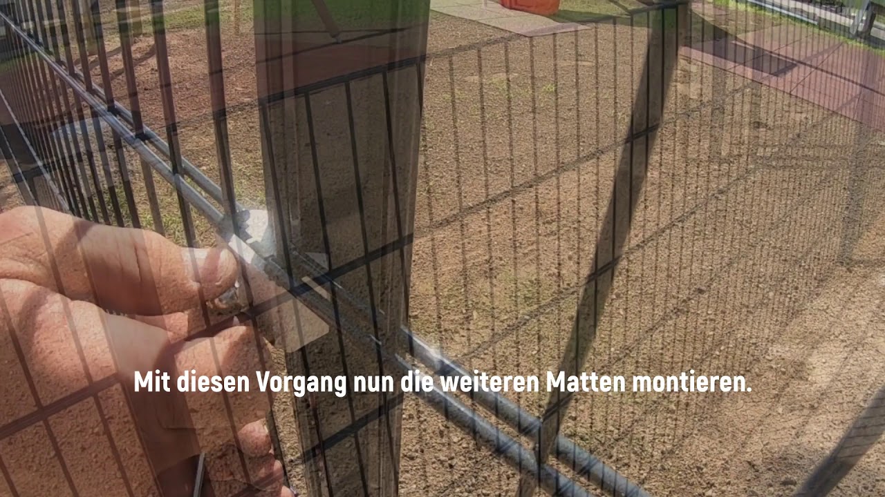 Montage Doppelstabmatte
