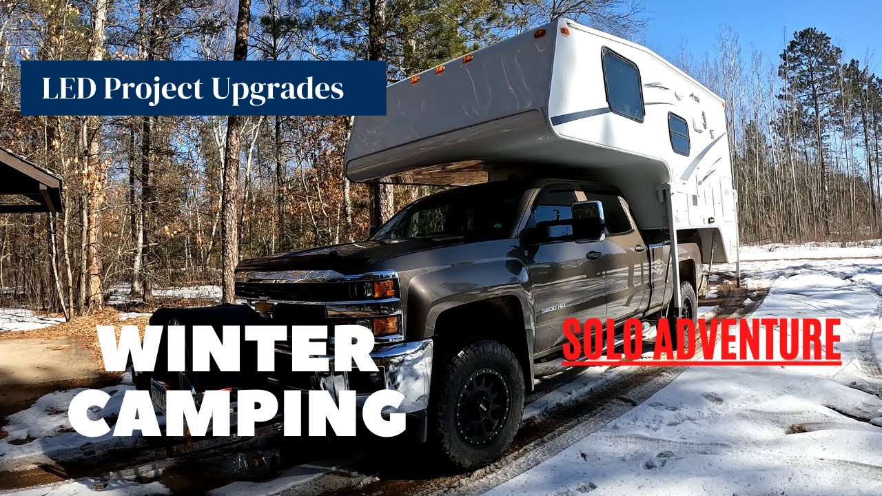 Winter camping in a Truck Camper