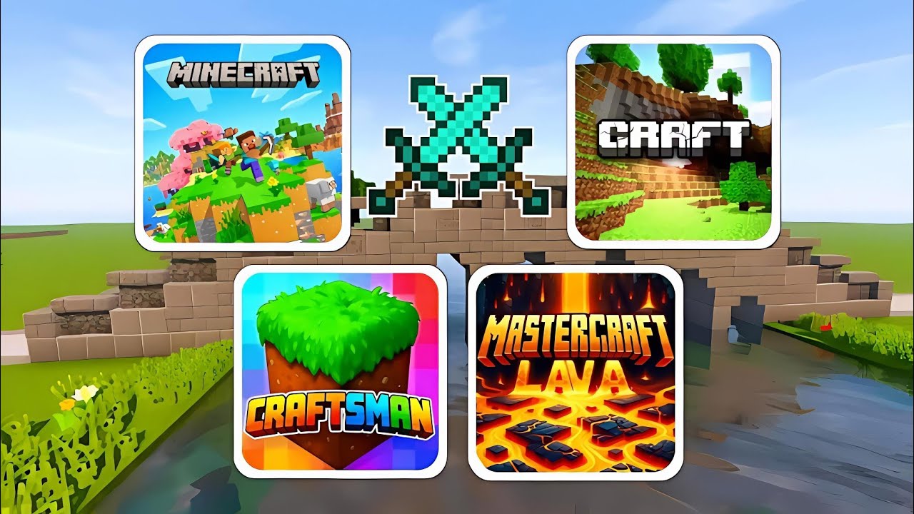 Jogar Minecraft PE VS Mastercraft Survival VS Building Survival VS Craftsman Crafting