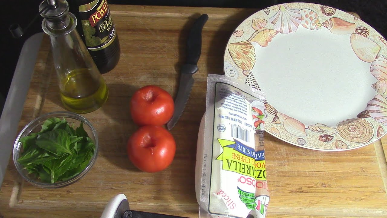 Binaural ASMR: Making and eating Caprese with Red Wine