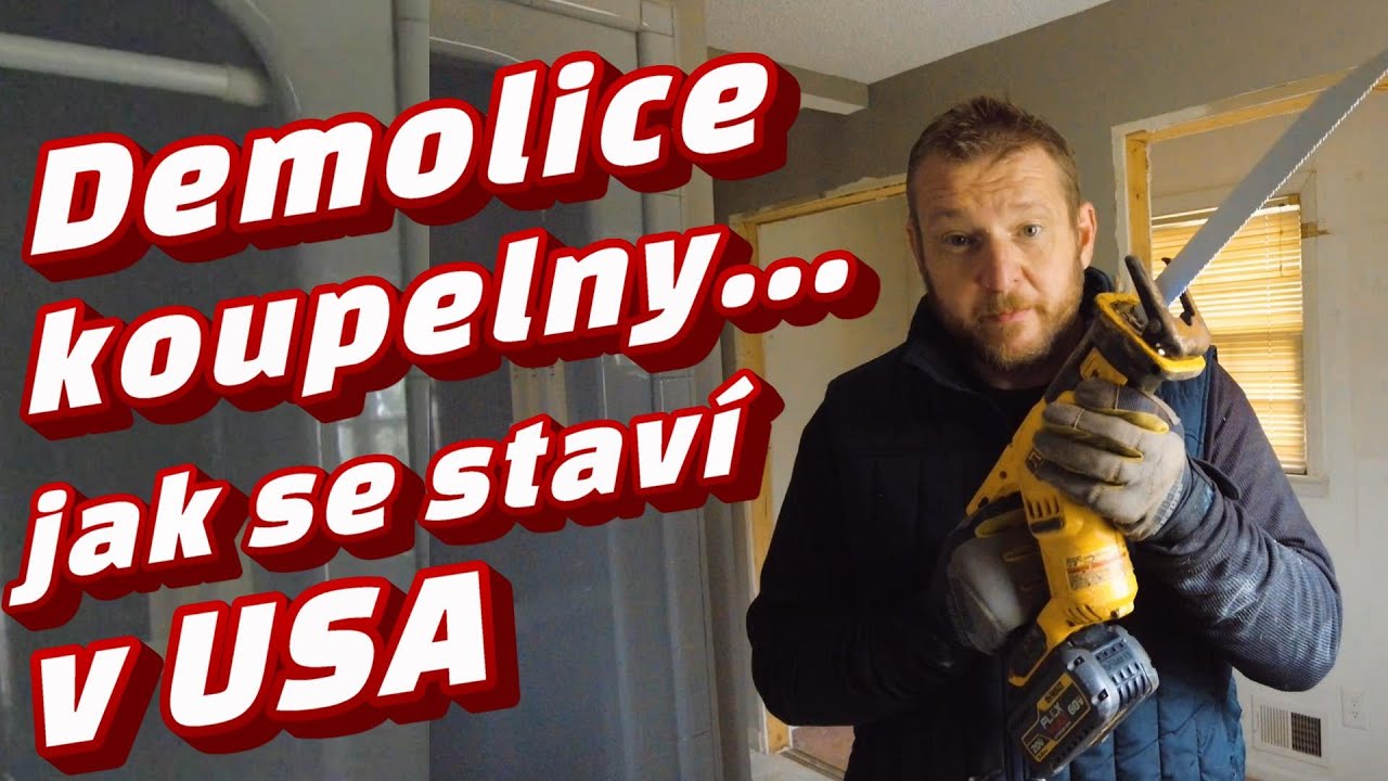 Demolice koupelny a z čeho se staví v USA domy