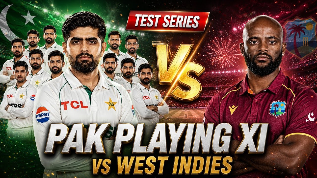 Pakistan vs West Indies Test Series | Pakistan Playing XI Under Babar Azam | Probable XI