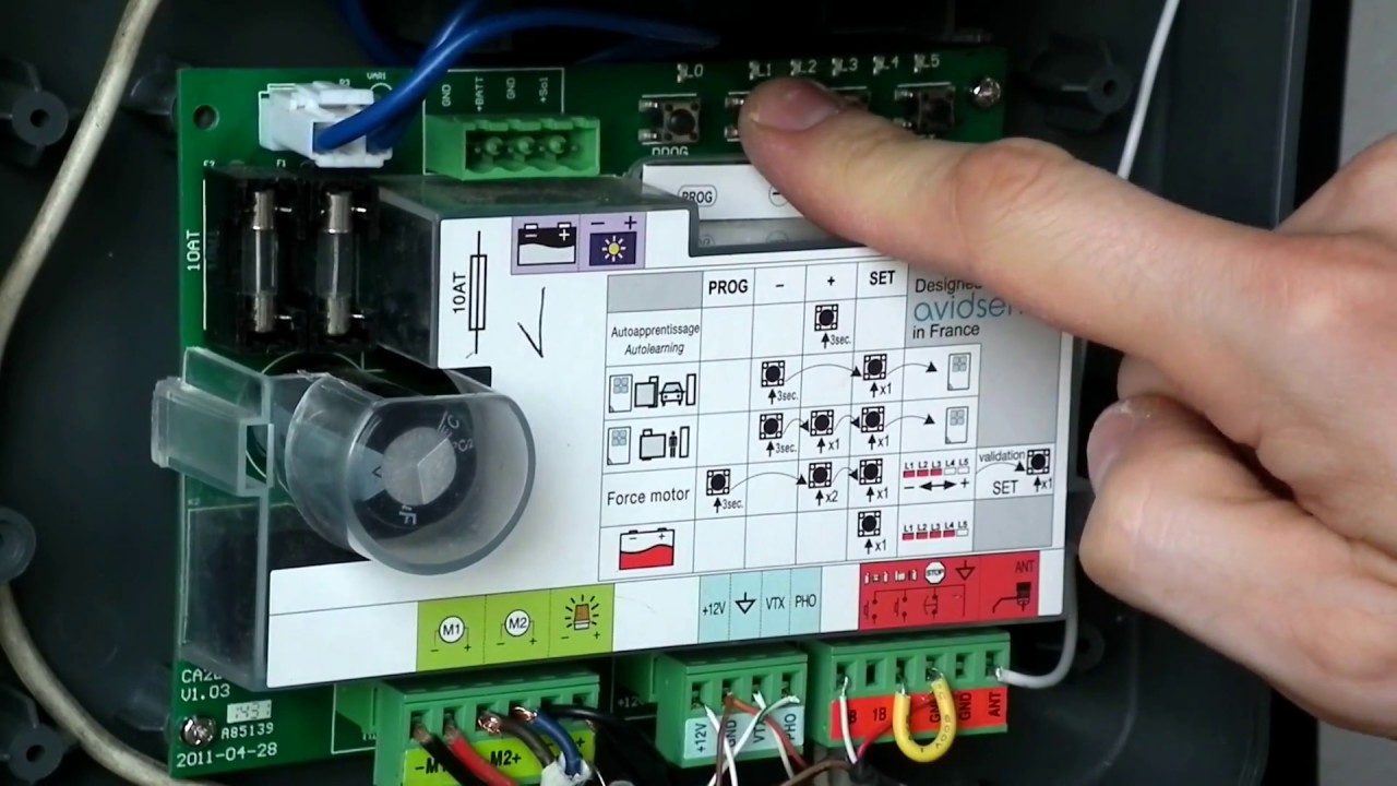 Das Programmieren der Fernbedienung für Tore mit dem Antrieb V200 / V350 AVIDSEN