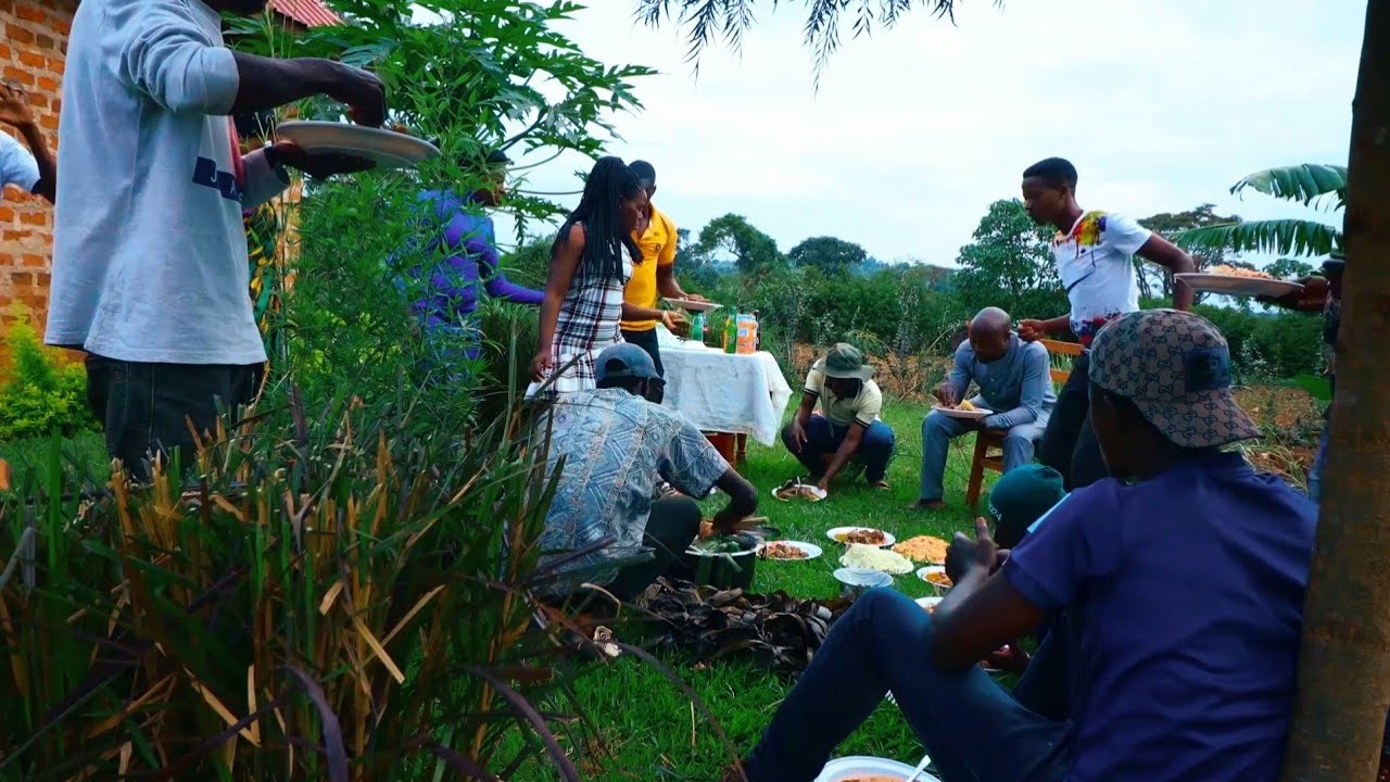 SHARING A MEAL AT GREEN PURSE UGANDA.