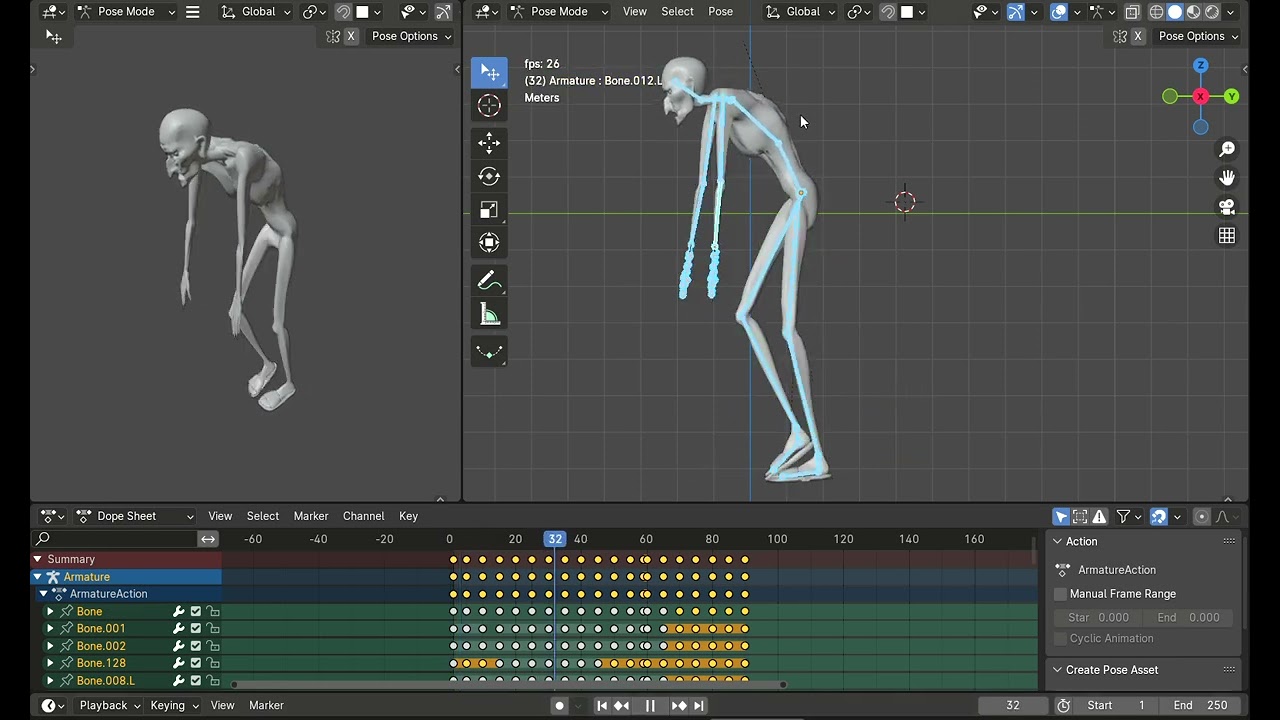 Grandpapi walking animation test