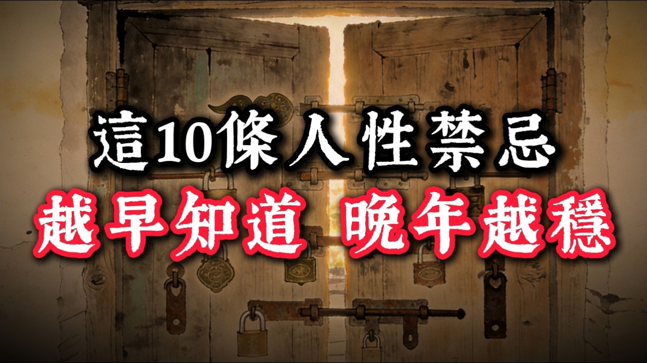 這10條人性禁忌，越早知道，晚年越穩！#处世智慧 #人生感悟 #生意思维 #认知 #情感 #事业 #自我成长 #正能量 #成功思维模式 #人情世故