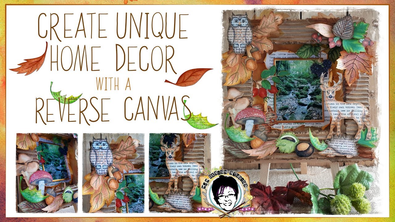 Create unique home decor with a reverse canvas #mixingpixelsandpaper #hybridcraft #autumn #fall