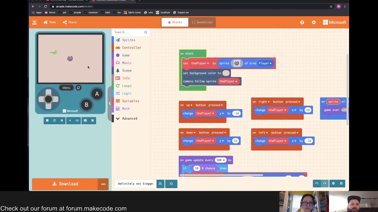 MakeCode Arcade Advanced - How to create a road crossing game (with alligators!)