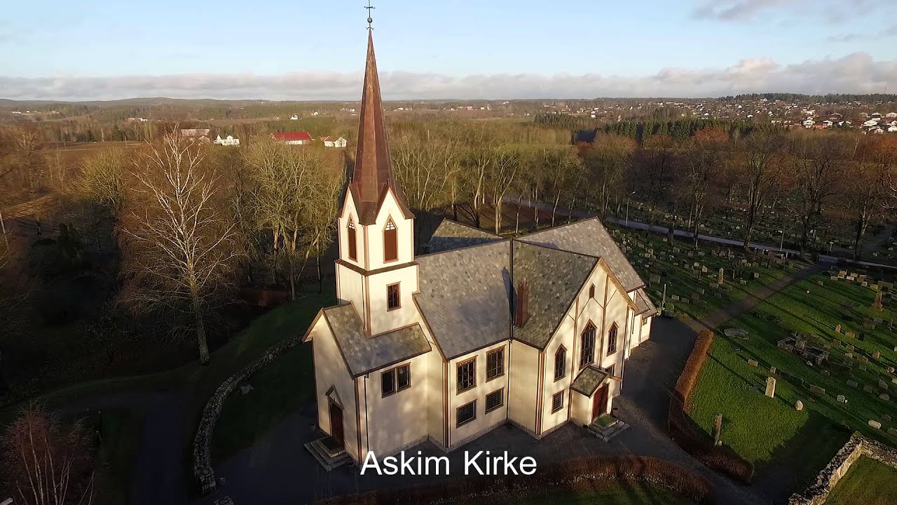 Aerial presentation Of Askim Norway