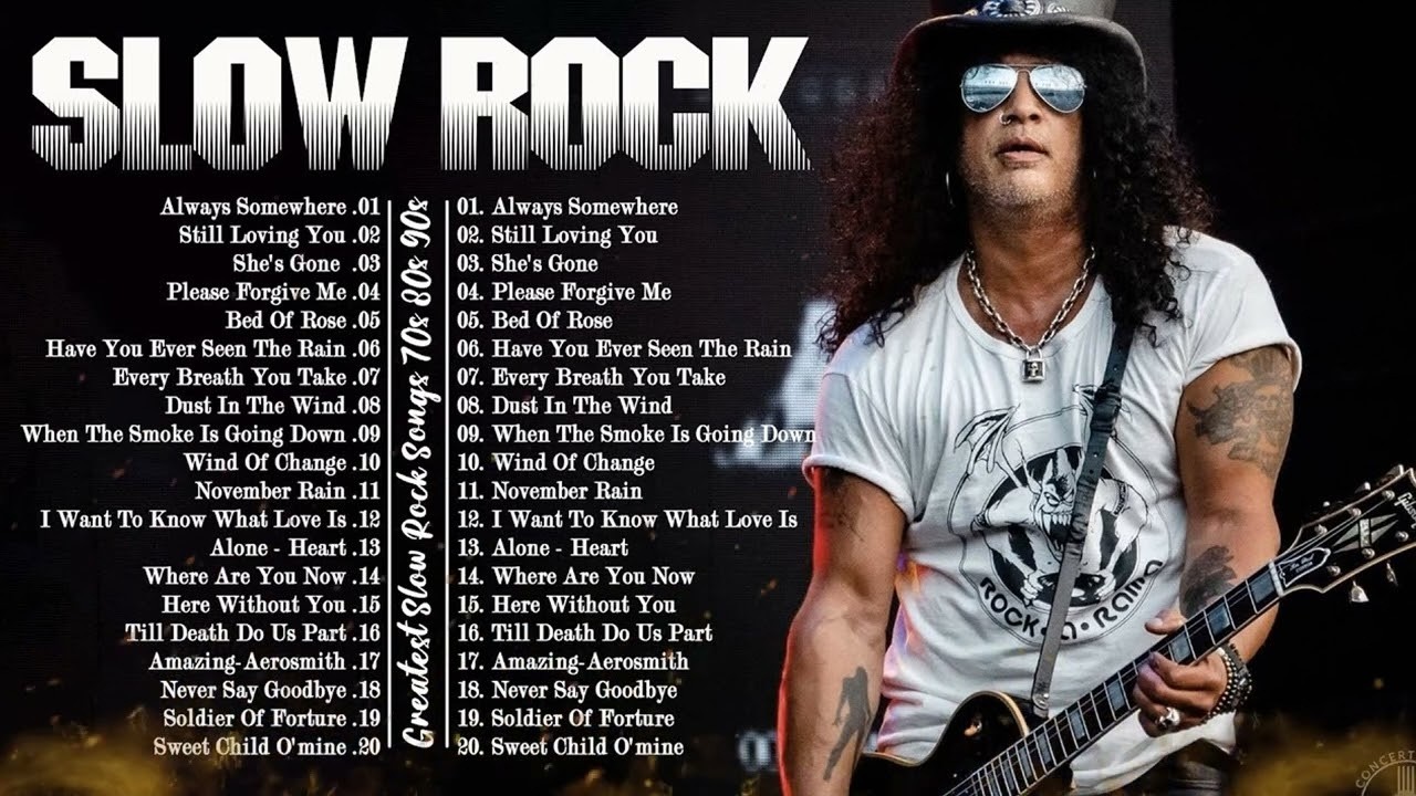 Nirvana, Air Supply, Led Zeppelin, Guns N Roses, Bon jovi   Slow Rock Love Song Nonstop 70s 80s 90s
