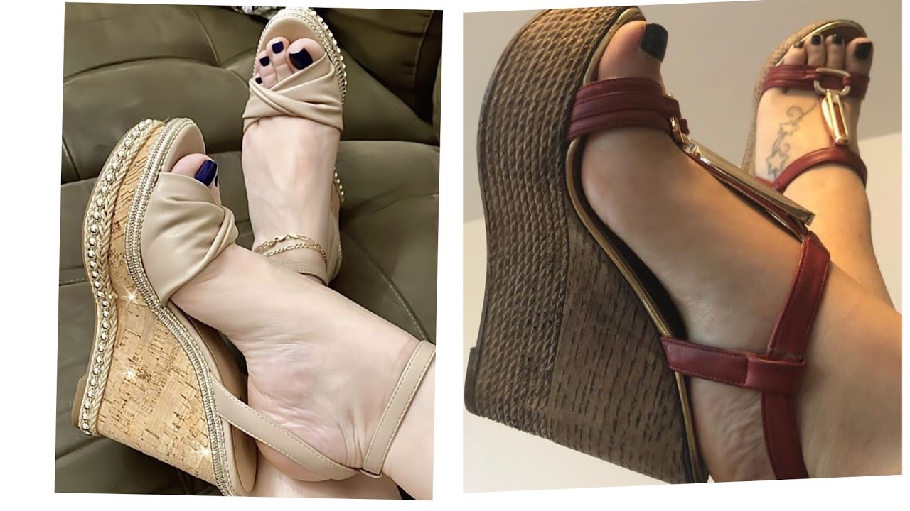 Splendid and classy collection of platform wedge heel sandals for ladies #wedgesandals #wedgeheel.