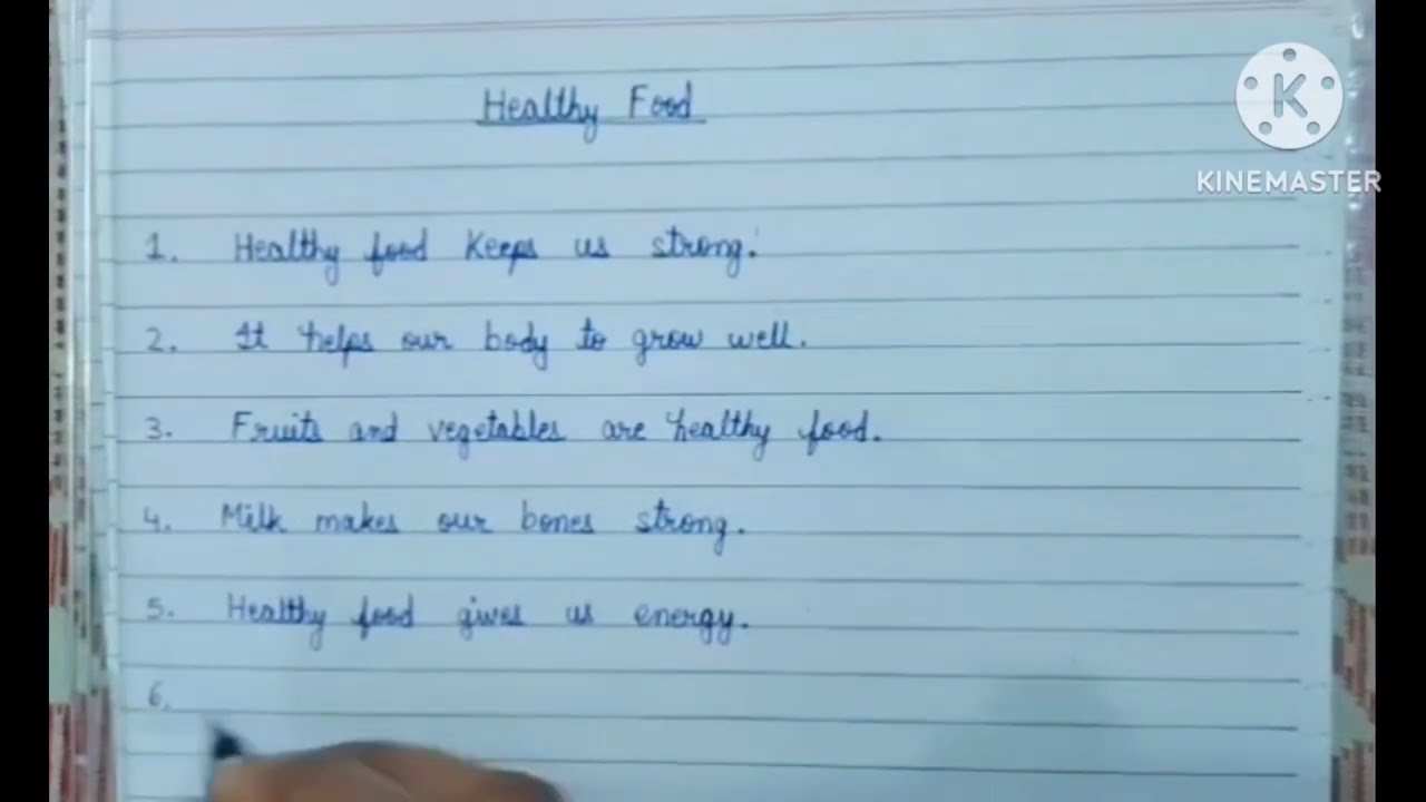 10 lines about Healthy Food. 10 lines on Healthy Food in English.#essayforstudents #healthyfood 