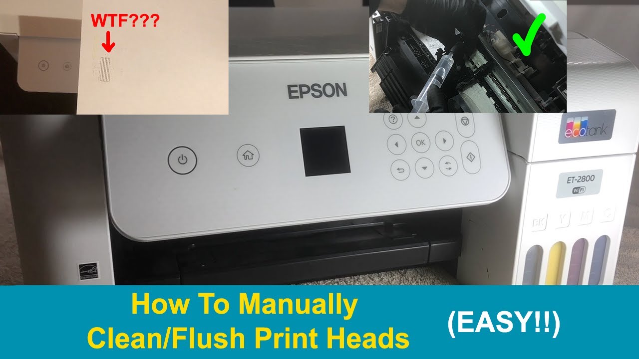 Epson EcoTank ET 2800 2803 2700 4800 Очистка печатающей головки — НЕ ПЕЧАТАЕТ (РЕШЕНО) Набор не т...