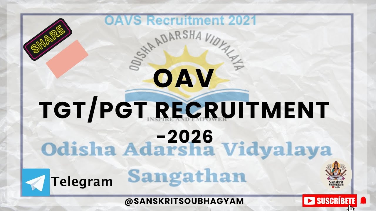 OAV TGT /PGT REQUIRMENT -2026 #sanskrit teacher job@SanskritSoubhagyam 