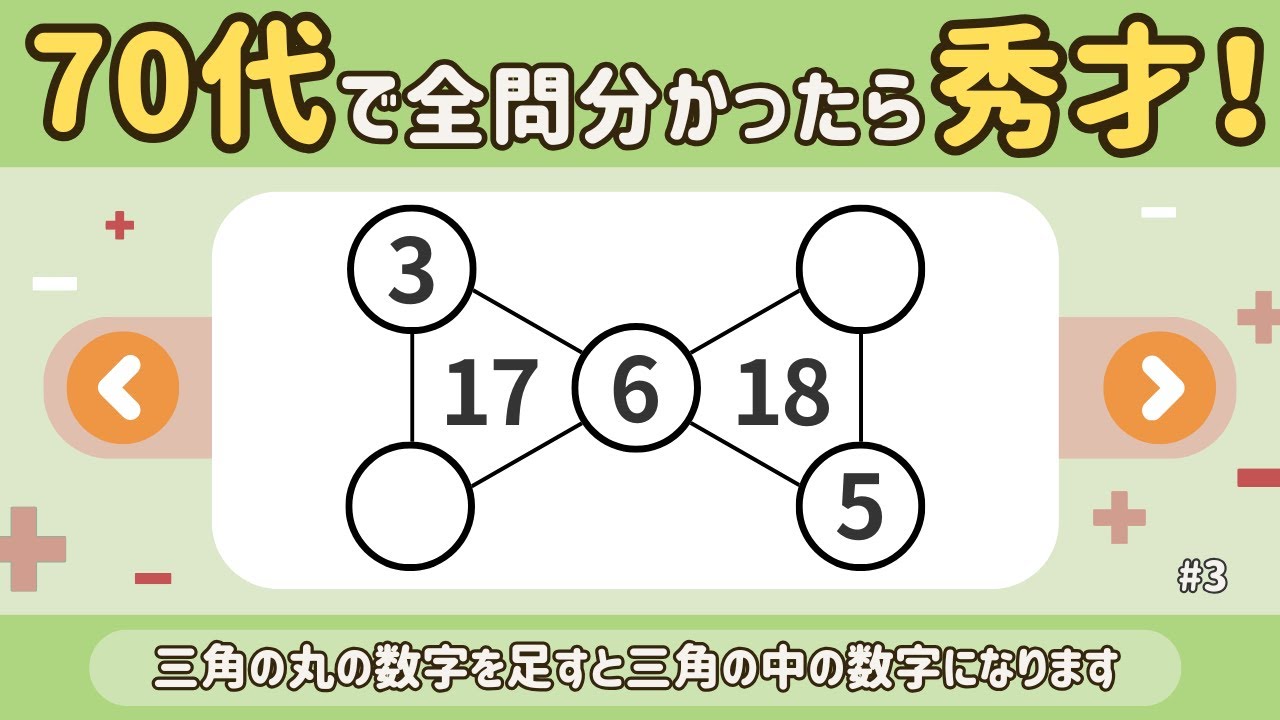 【数字をさがせ】同じ数字を3組見つけよう｜毎日できる簡単脳活クイズ10問｜高齢者にもおすすめ！ #3