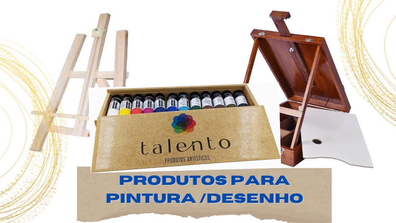 Como é um Estojo de Pintura e Cavalete de Mesa #pintura #lettering #pinturaemtela