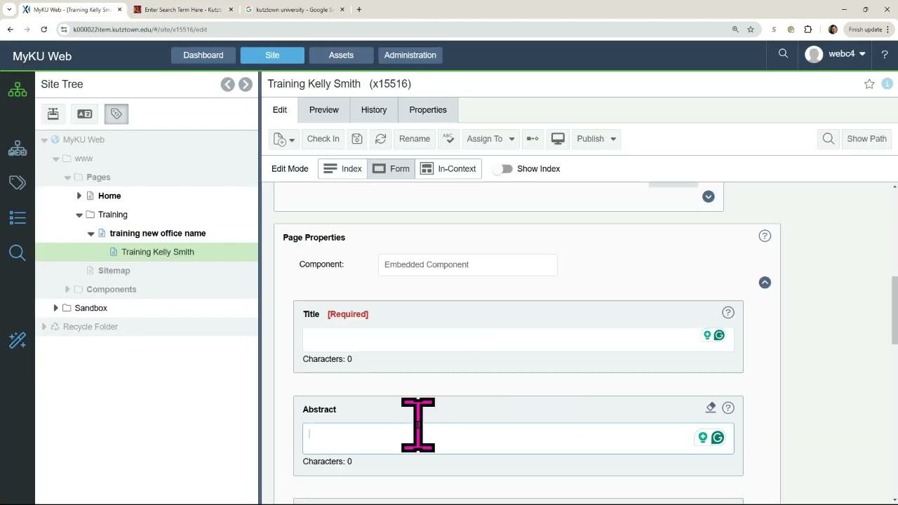Page Properties