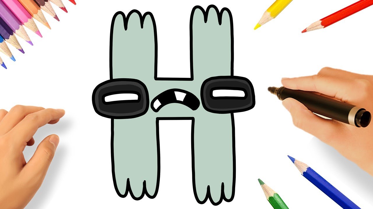 HOW TO DRAW ALPHABET LORE H 😁